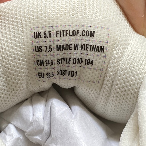 FITFLOP F-Sporty Ombre Womens Sneaker, Urban White, Size 7.5, NEW - Picture 8 of 8